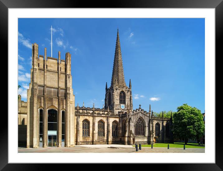 Sheffield Cathedral                       Framed Mounted Print by Darren Galpin