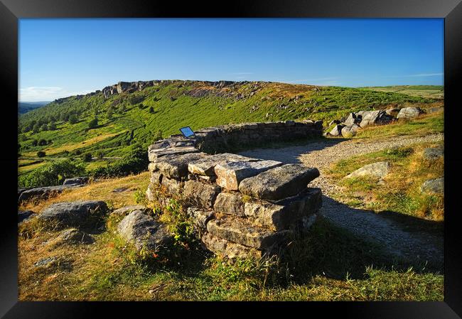 Lookout from Baslow Edge                        Framed Print by Darren Galpin