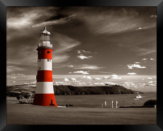 Smeatons Tower on Plymouth Hoe Framed Print by Darren Galpin