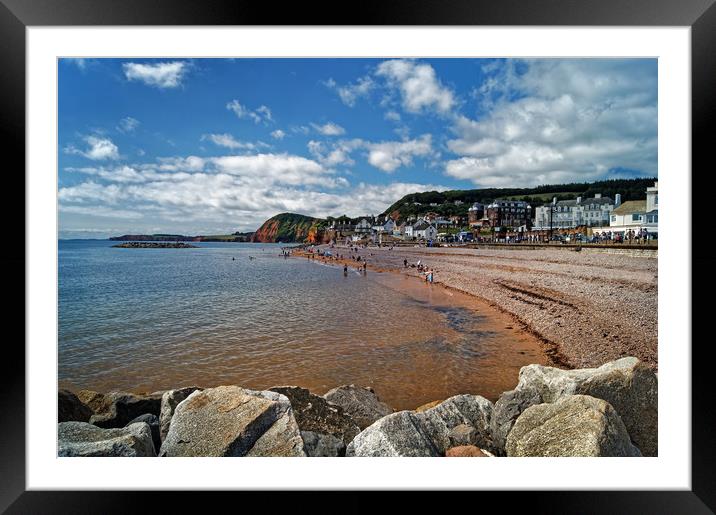 Sidmouth Seafront and Beach                        Framed Mounted Print by Darren Galpin