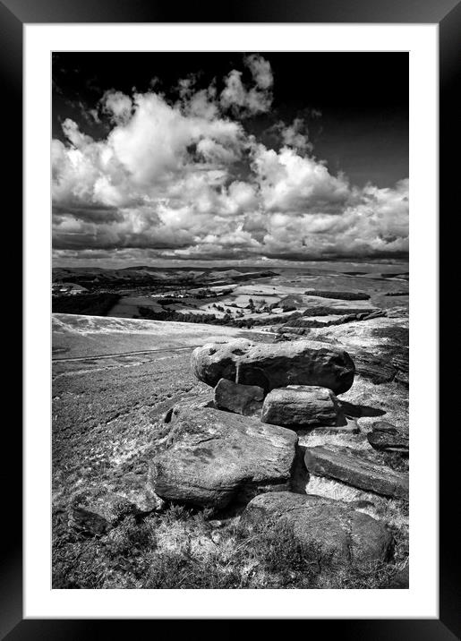 Hope Valley from Stanage Edge                      Framed Mounted Print by Darren Galpin