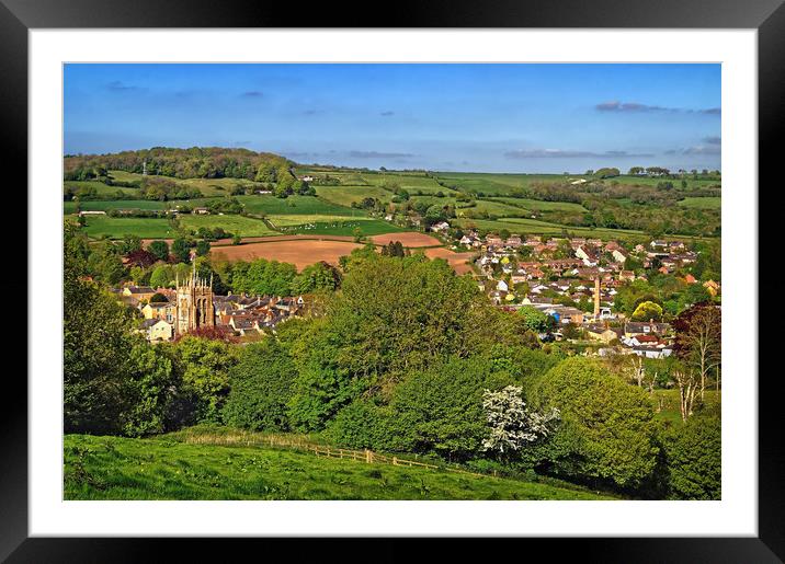 Beaminster Town View                       Framed Mounted Print by Darren Galpin
