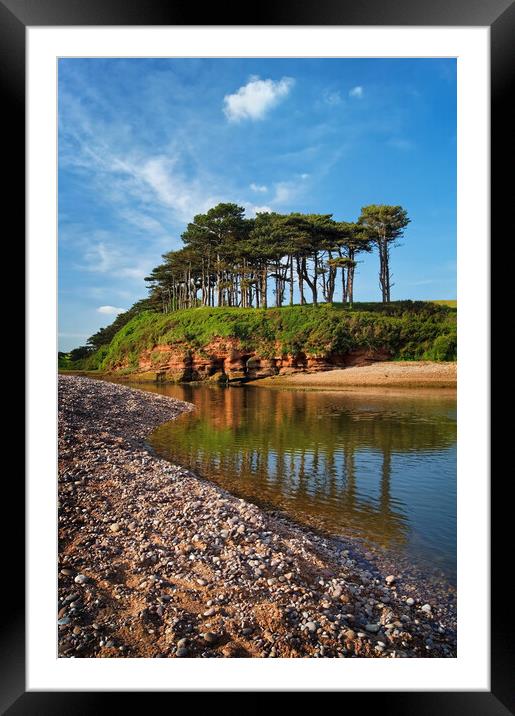 River Otter reflections at Budleigh Salterton  Framed Mounted Print by Darren Galpin