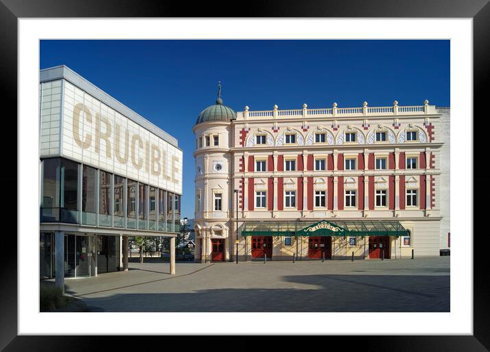 Crucible & Lyceum Theatres, Sheffield  Framed Mounted Print by Darren Galpin