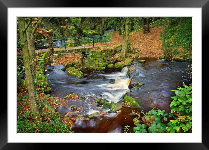 Hind Wheel Waterfalls and Footbridge  Framed Mounted Print by Darren Galpin