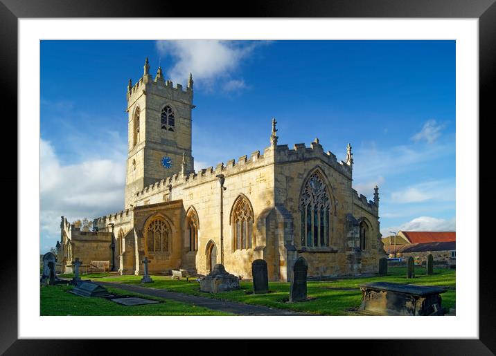 St Peter's Church, Barnburgh Framed Mounted Print by Darren Galpin