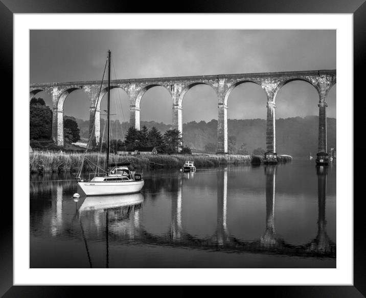 Calstock Viaduct & River Tamar Framed Mounted Print by Darren Galpin