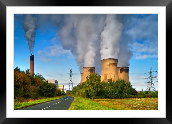 Drax Power Station Framed Mounted Print by Darren Galpin