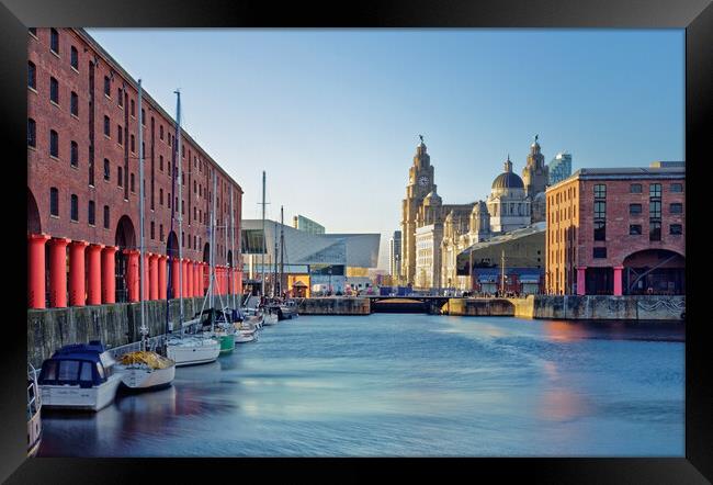 Albert Dock & Three Graces, Liverpool  Framed Print by Darren Galpin