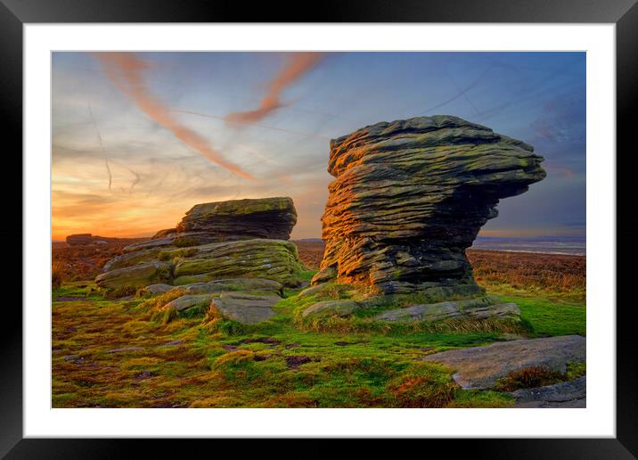 Ox Stones Sunset Framed Mounted Print by Darren Galpin