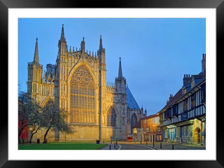 York Minster from College Green Framed Mounted Print by Darren Galpin