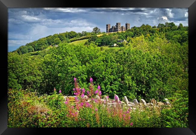 Riber Castle from High Tor Framed Print by Darren Galpin