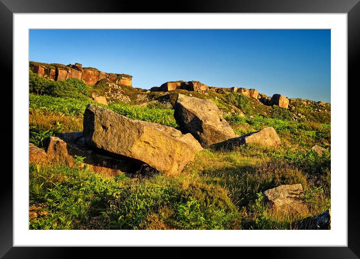 Burbage Edge Framed Mounted Print by Darren Galpin