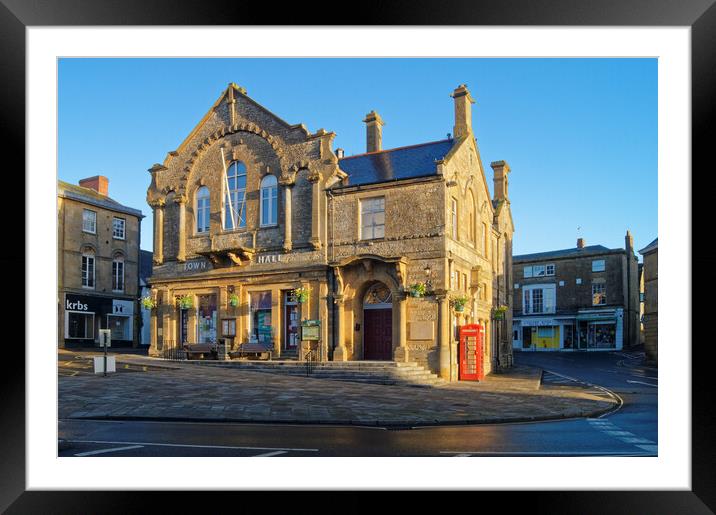 Crewkerne Town Hall  Framed Mounted Print by Darren Galpin