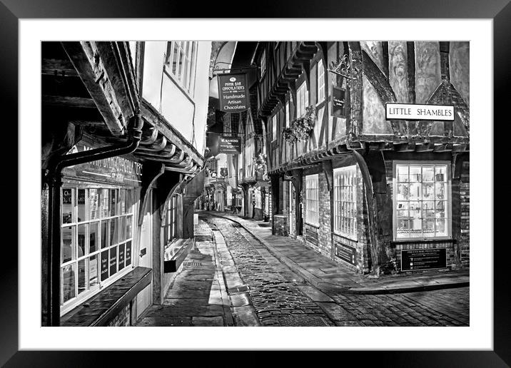 The Shambles at Night  Framed Mounted Print by Darren Galpin