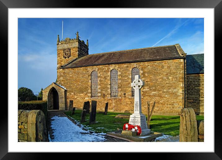 St Swithins Church,Holmesfield  Framed Mounted Print by Darren Galpin