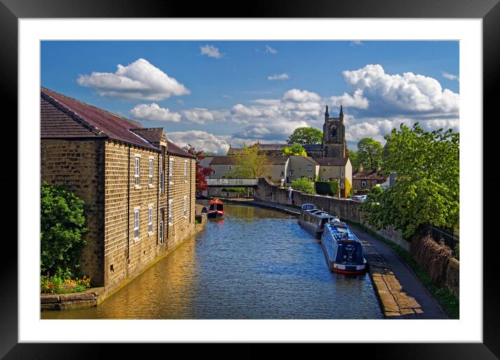 Leeds & Liverpool Canal at Skipton Framed Mounted Print by Darren Galpin