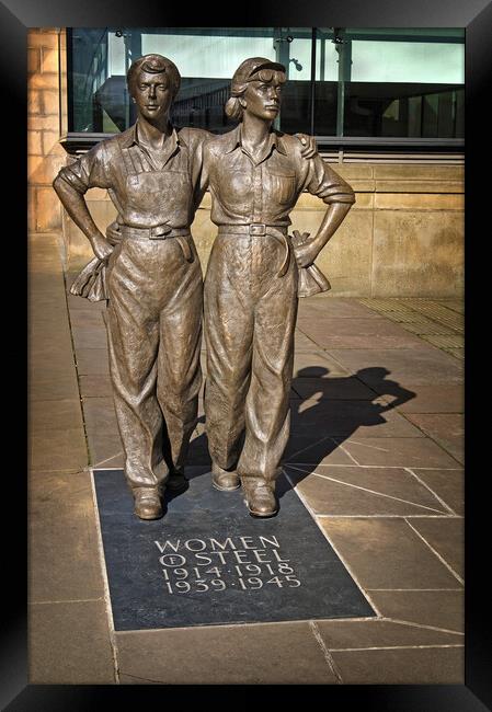 Women of Steel, Sheffield   Framed Print by Darren Galpin