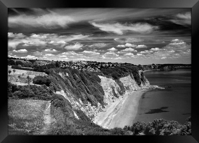 South West Coast Path Near Shaldon,Devon Framed Print by Darren Galpin