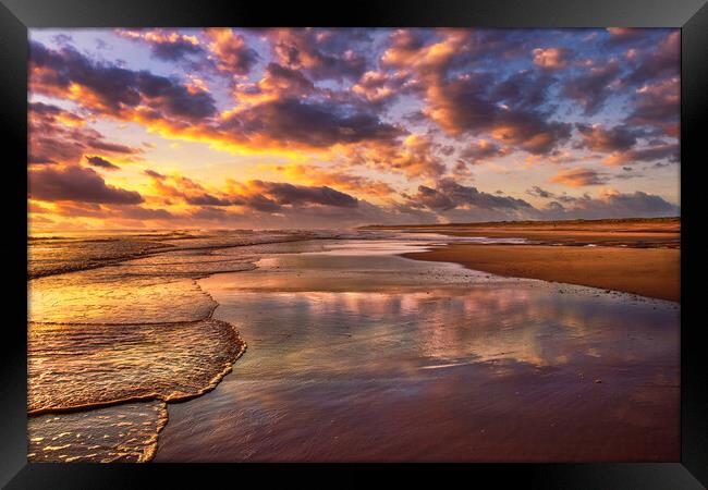 Anderby Creek Sunrise Framed Print by Darren Ball
