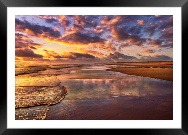 Anderby Creek Sunrise Framed Mounted Print by Darren Ball