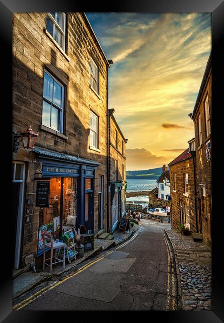 Streets of Robin Hood's Bay  Framed Print by Darren Ball