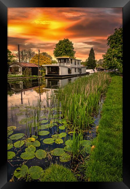 House Boat Framed Print by Darren Ball