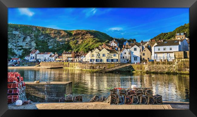 Peaceful Staithes Framed Print by Darren Ball