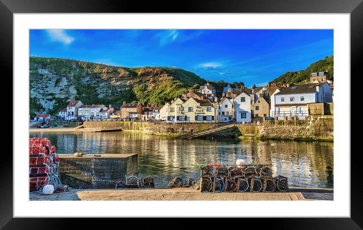 Peaceful Staithes Framed Mounted Print by Darren Ball