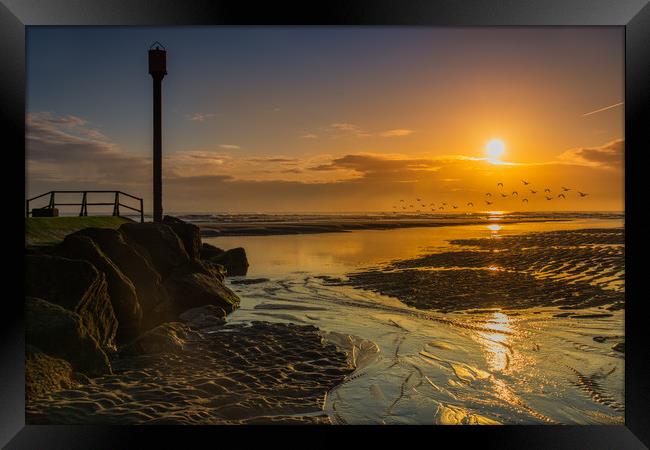 Up The Creek at Sunrise Framed Print by Darren Ball