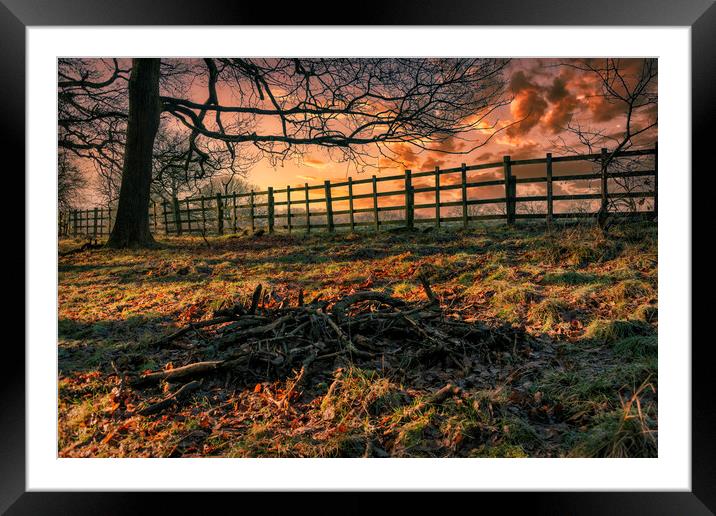 Red Sky at Night Framed Mounted Print by Darren Ball