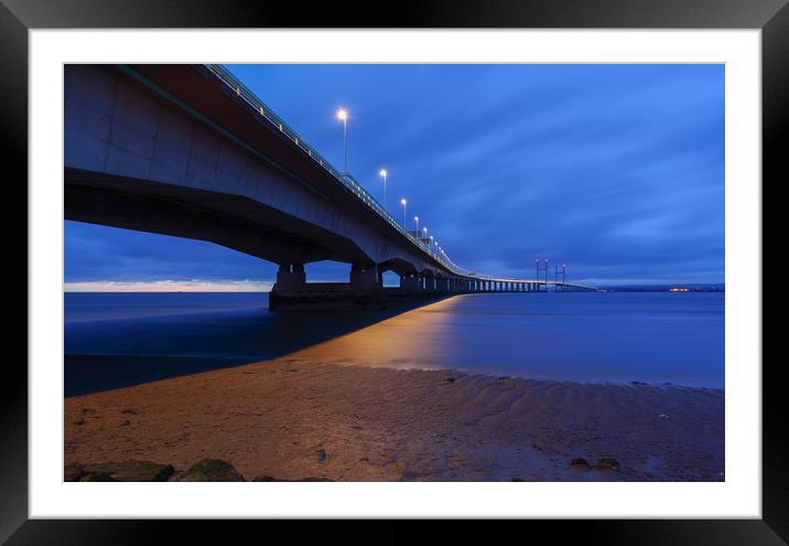 severn bridge Framed Mounted Print by kevin murch