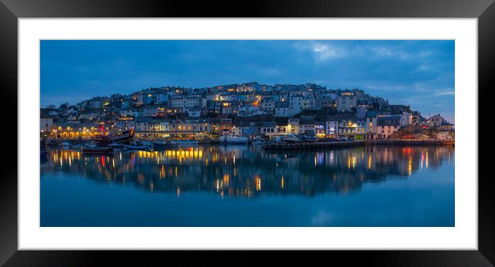 brixham harbour Framed Mounted Print by kevin murch