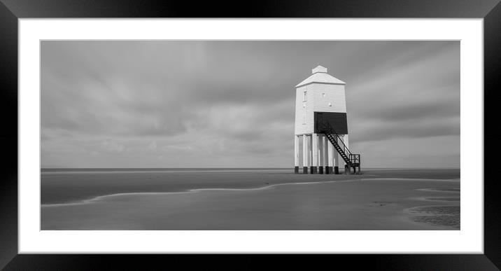 burnham on sea low lighthouse Framed Mounted Print by kevin murch