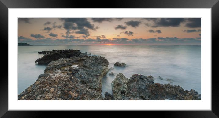 ibiza sunrise Framed Mounted Print by kevin murch