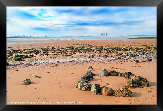 South Gare Beach Framed Print by Michael McNeil