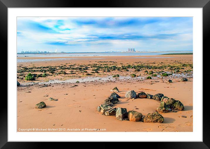 South Gare Beach Framed Mounted Print by Michael McNeil