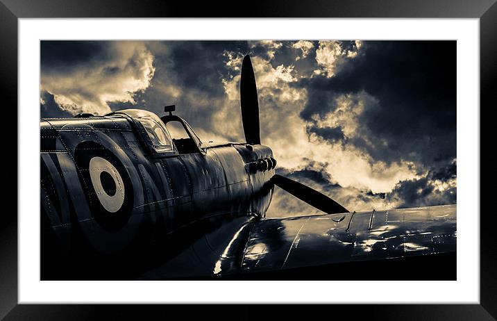 Pining Spitfire Framed Mounted Print by Michael McNeil