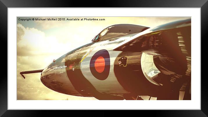 The Mighty Avro Vulcan XH558 Framed Mounted Print by Michael McNeil
