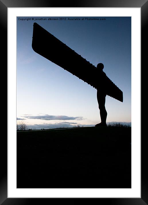 Angel of the North - Sunrise Framed Mounted Print by jonathan atkinson
