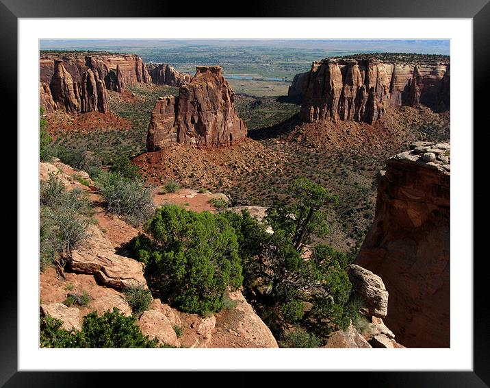 Colorado National Monument Framed Mounted Print by Steve Bieberich
