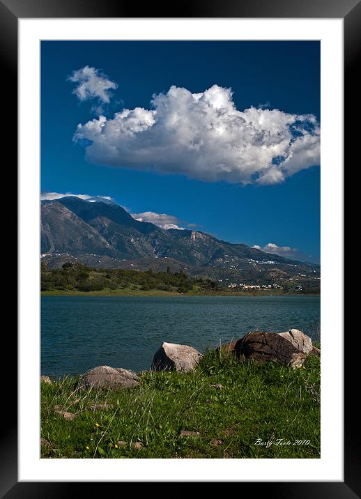 Lake and mountin Framed Mounted Print by Barry Foote