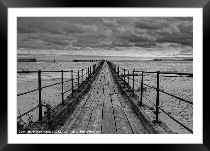 South pier. Framed Mounted Print by Mark Aynsley