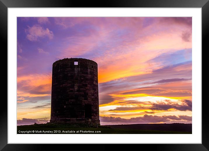 Old windmill. Framed Mounted Print by Mark Aynsley