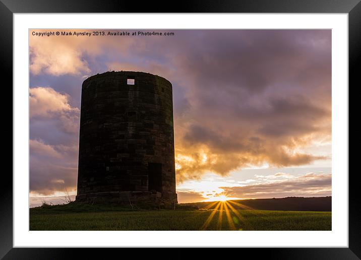 The old windmill. Framed Mounted Print by Mark Aynsley