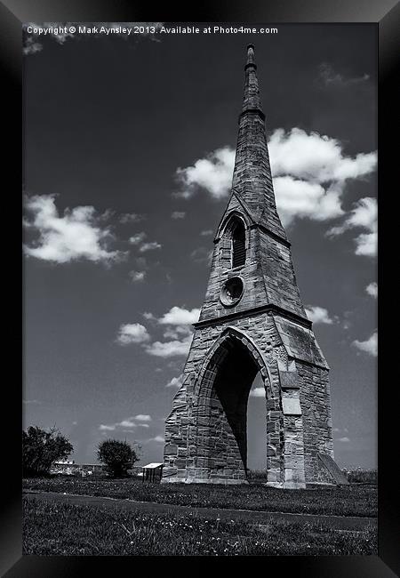 Cemetary spire. Framed Print by Mark Aynsley