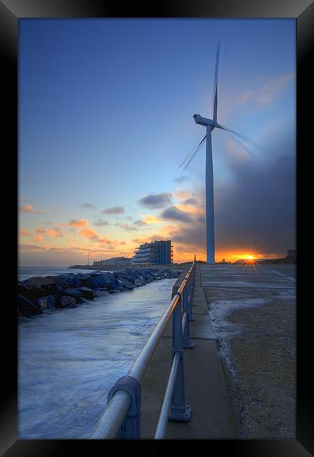 lowestoft Wind Turbine Framed Print by Paul Nichols