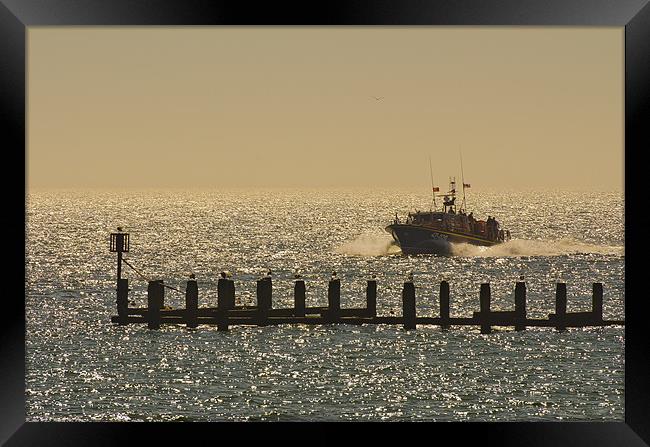 Lowestoft lifeboat Framed Print by Paul Nichols