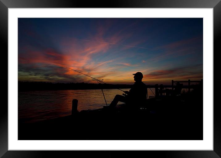  Fishing at sunset Framed Mounted Print by Paul Nichols