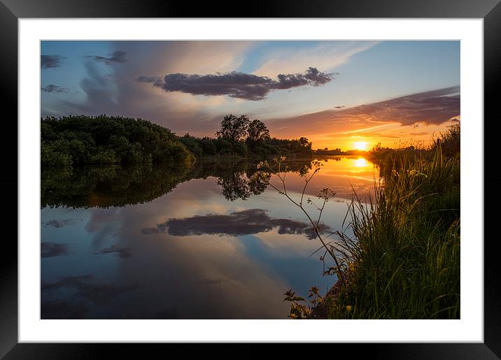  Broads sunset Framed Mounted Print by Paul Nichols